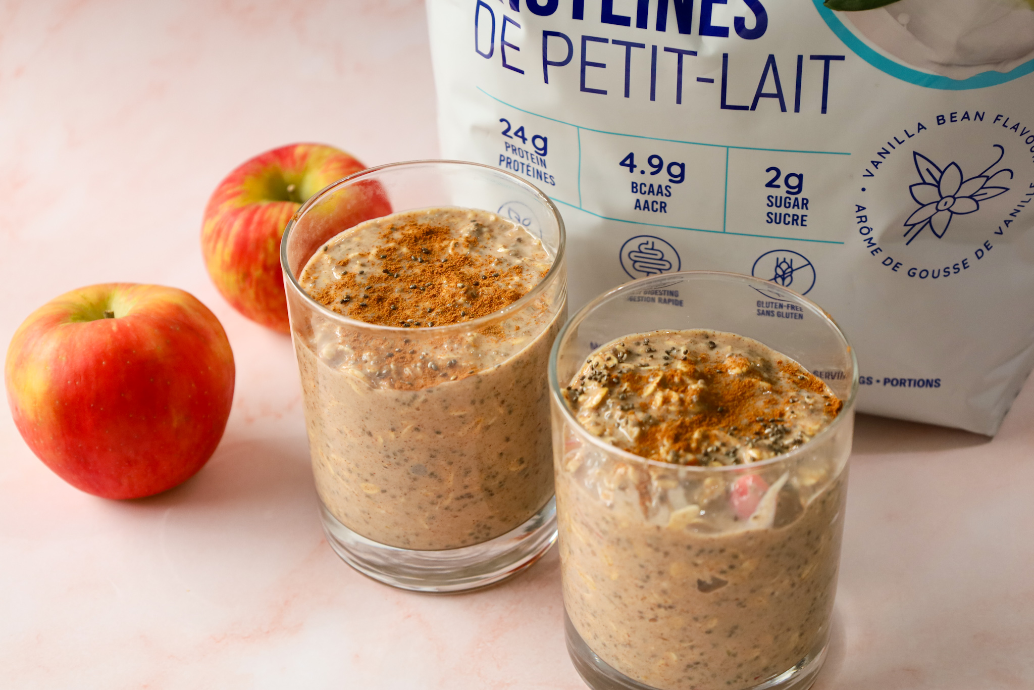 High-Protein Cinnamon Apple Overnight Oats
